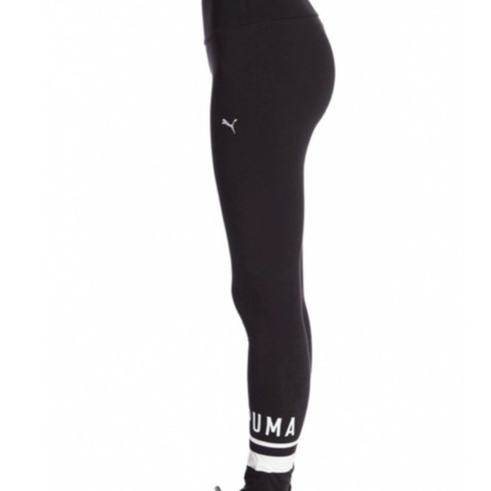 WOMEN’S PUMA ATHLETIC HIGH WAISTED LEGGINGS-SIZE XXL - BLACK (NEW WITH TAGS) - Picture 3 of 4
